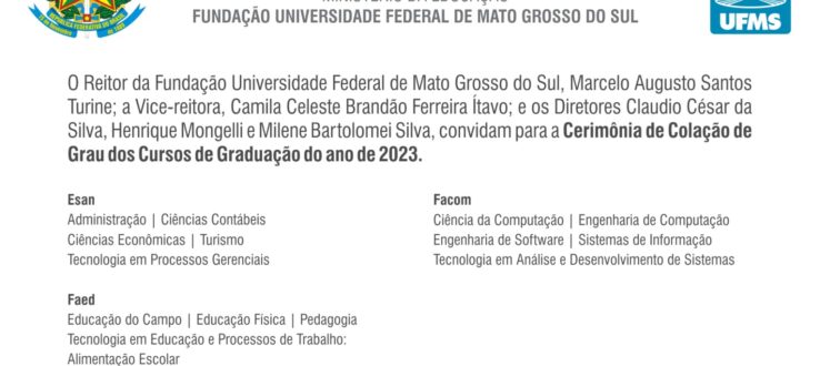 Pós-Graduação: Processo Seletivo 2024/1 – Inscrições AbertasFaculdade de  Computação - UFMS